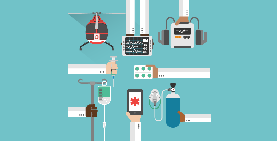 Icons of Medical Devices.